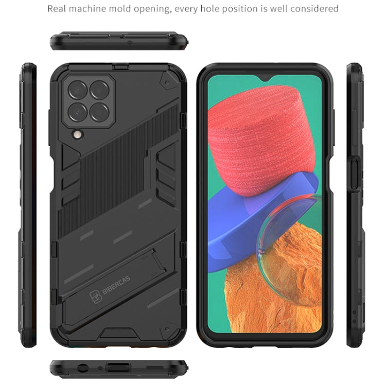Punk Armor 2 in 1 PC + custodia per telefono antiurto in TPU con supporto invisibile, For Samsung Galaxy M33 5G India, For Samsung Galaxy M33 5G