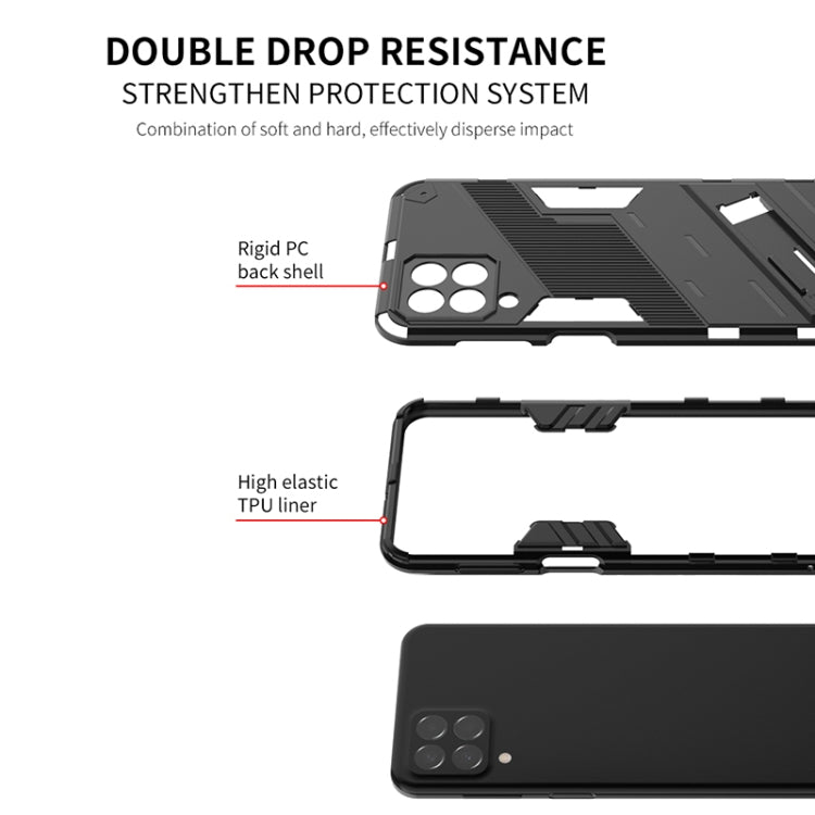 Punk Armor 2 in 1 PC + custodia per telefono antiurto in TPU con supporto invisibile, For Samsung Galaxy M33 5G India, For Samsung Galaxy M33 5G