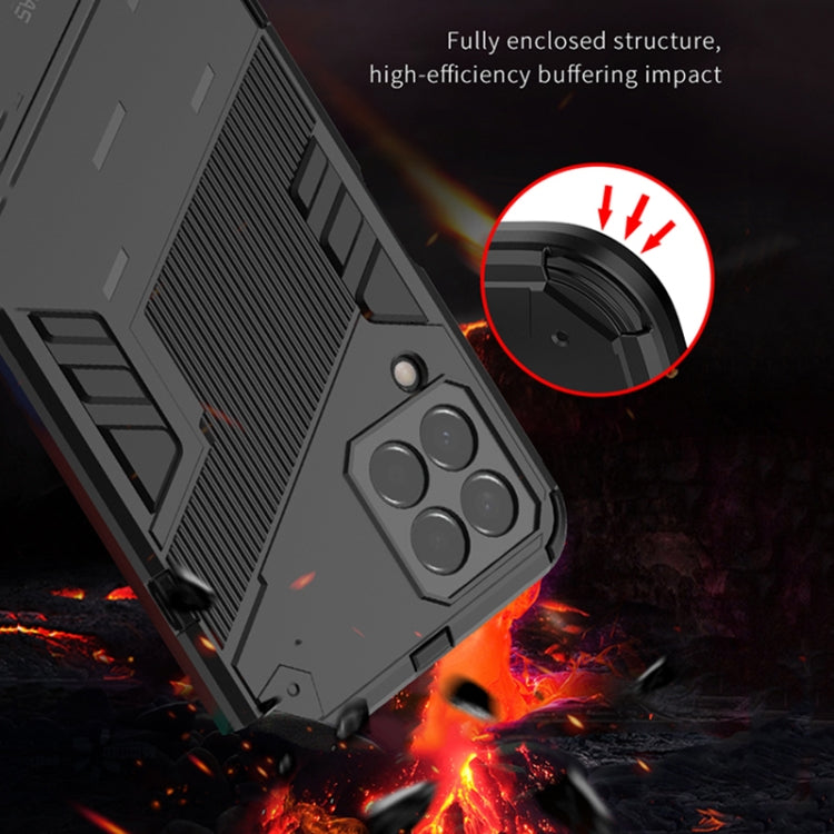 Punk Armor 2 in 1 PC + custodia per telefono antiurto in TPU con supporto invisibile, For Samsung Galaxy M33 5G India, For Samsung Galaxy M33 5G