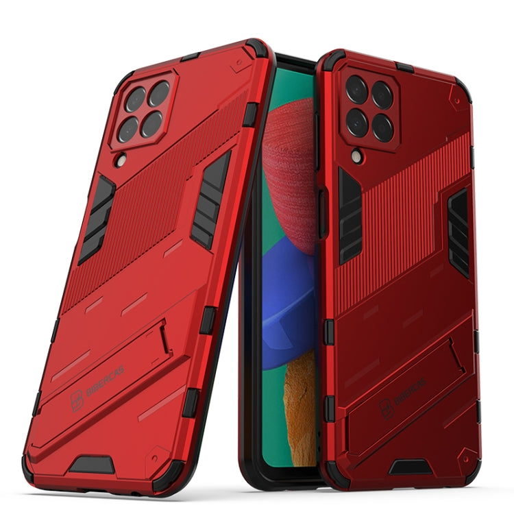 Punk Armor 2 in 1 PC + custodia per telefono antiurto in TPU con supporto invisibile, For Samsung Galaxy M33 5G India, For Samsung Galaxy M33 5G