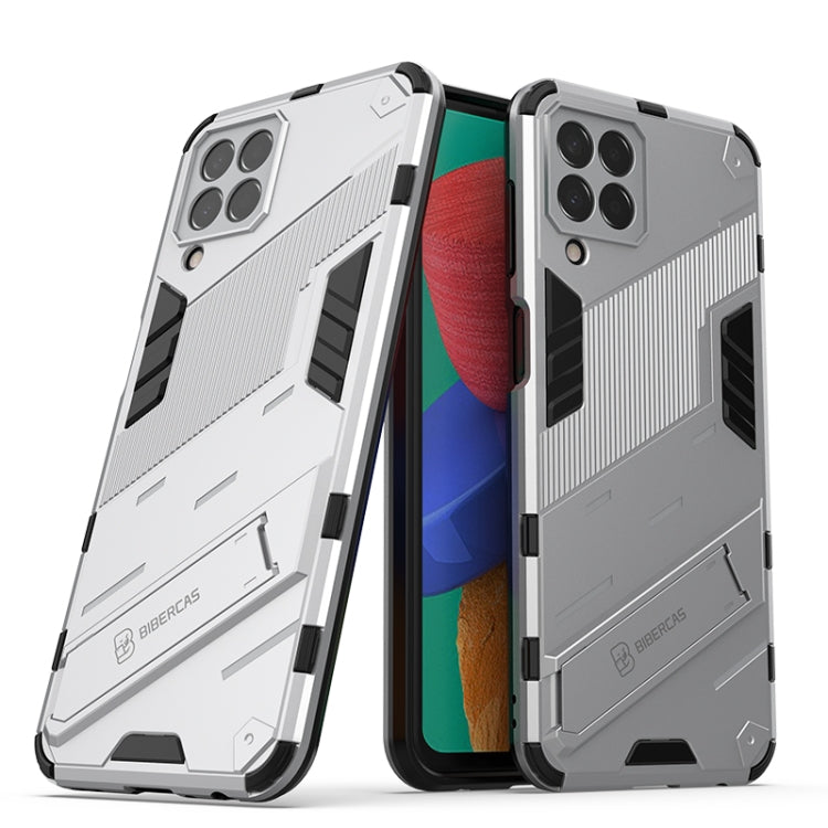 Punk Armor 2 in 1 PC + custodia per telefono antiurto in TPU con supporto invisibile, For Samsung Galaxy M33 5G India, For Samsung Galaxy M33 5G