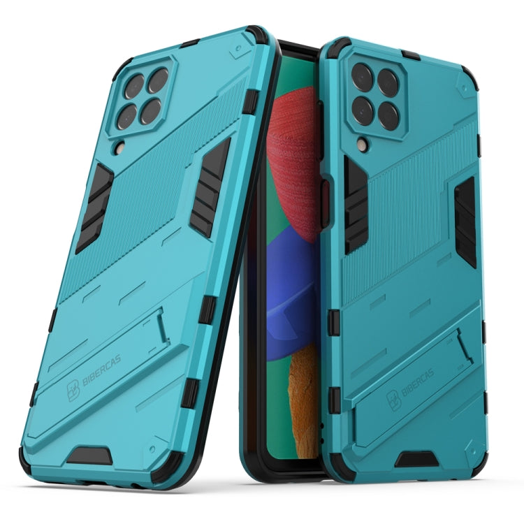 Punk Armor 2 in 1 PC + custodia per telefono antiurto in TPU con supporto invisibile, For Samsung Galaxy M33 5G India, For Samsung Galaxy M33 5G