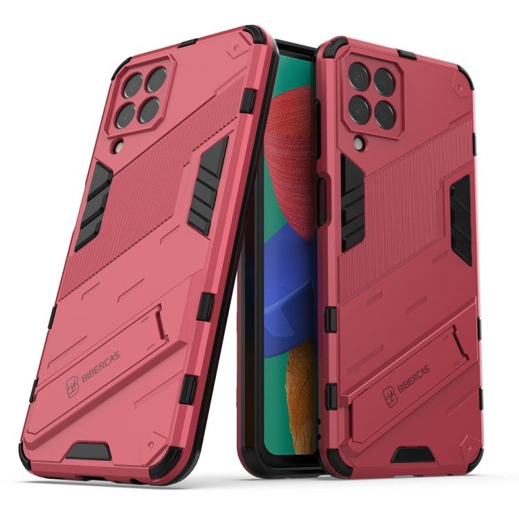 Punk Armor 2 in 1 PC + custodia per telefono antiurto in TPU con supporto invisibile, For Samsung Galaxy M33 5G India, For Samsung Galaxy M33 5G