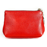 Portafoglio piccolo da donna in pelle bovina con texture Litchi
