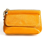 Portafoglio piccolo da donna in pelle bovina con texture Litchi