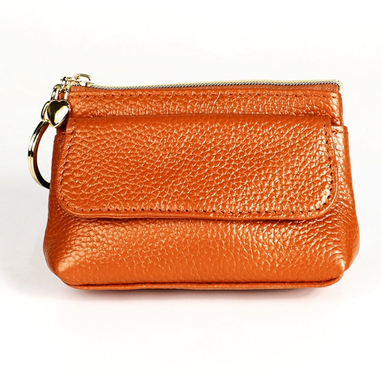 Portafoglio piccolo da donna in pelle bovina con texture Litchi