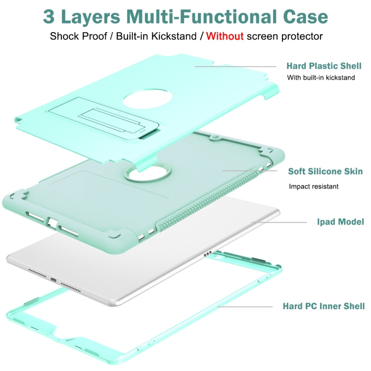 Custodia per tablet con supporto per PC + silicone, For iPad 9.7 2018 / 2017, For iPad 10.2 2020 / 2019