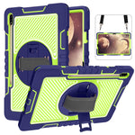 Rotazione a 360 gradi in silicone a contrasto di colore + custodia per tablet PC, For Samsung Galaxy Tab A7 Lite