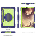 Rotazione a 360 gradi in silicone a contrasto di colore + custodia per tablet PC, For Samsung Galaxy Tab A7 Lite