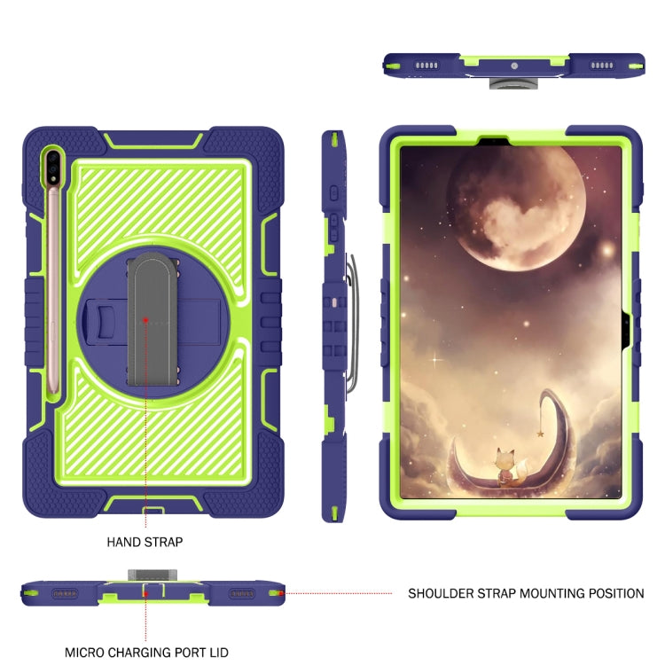 Rotazione a 360 gradi in silicone a contrasto di colore + custodia per tablet PC, For Samsung Galaxy Tab A7 Lite