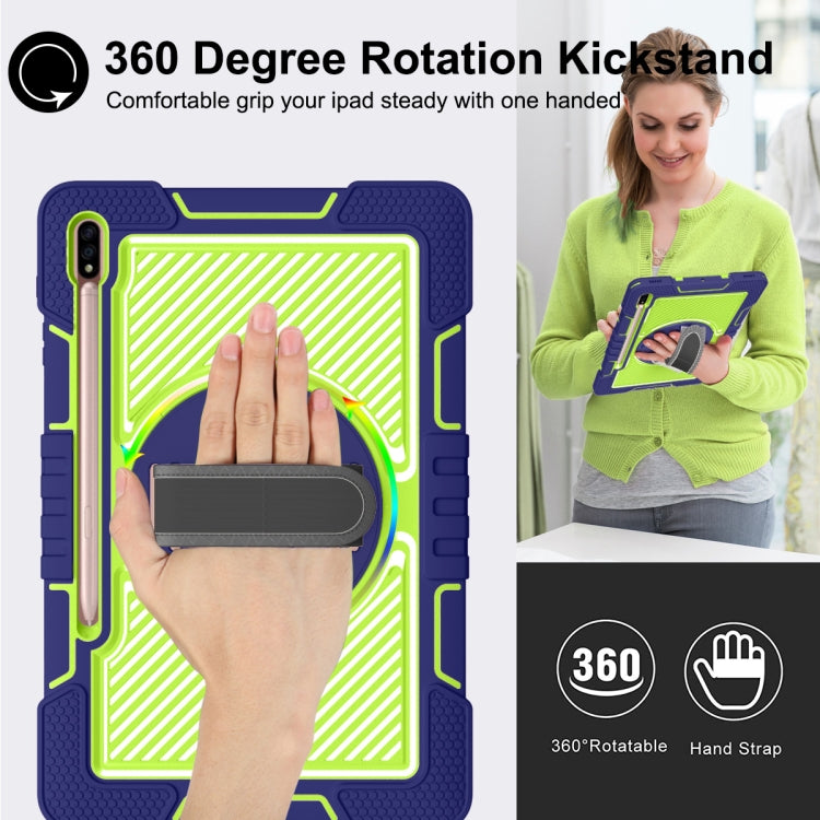 Rotazione a 360 gradi in silicone a contrasto di colore + custodia per tablet PC, For Samsung Galaxy Tab A7 Lite