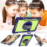Rotazione a 360 gradi in silicone a contrasto di colore + custodia per tablet PC, For Samsung Galaxy Tab A7 Lite