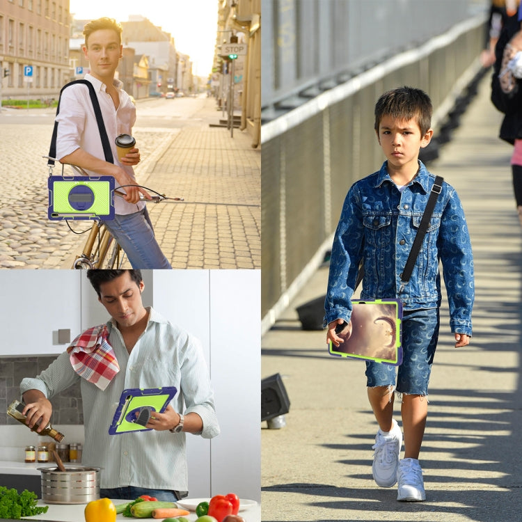 Rotazione a 360 gradi in silicone a contrasto di colore + custodia per tablet PC, For Samsung Galaxy Tab A7 Lite