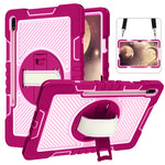 Rotazione a 360 gradi in silicone a contrasto di colore + custodia per tablet PC, For Samsung Galaxy Tab A7 Lite