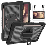 Rotazione a 360 gradi in silicone a contrasto di colore + custodia per tablet PC, For Samsung Galaxy Tab A7 Lite