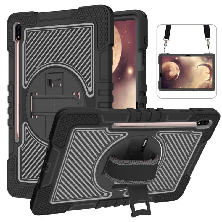 Rotazione a 360 gradi in silicone a contrasto di colore + custodia per tablet PC, For Samsung Galaxy Tab A7 Lite