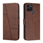 Custodia per telefono in pelle con fibbia in pelle di vitello cucita, For Tecno Spark 8 Pro, For Tecno Spark Go 2022 / Spark 8C, For Infinix Smart 6