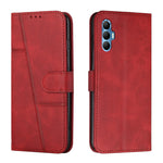 Custodia per telefono in pelle con fibbia in pelle di vitello cucita, For Tecno Spark 8 Pro, For Tecno Spark Go 2022 / Spark 8C, For Infinix Smart 6