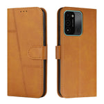 Custodia per telefono in pelle con fibbia in pelle di vitello cucita, For Tecno Spark 8 Pro, For Tecno Spark Go 2022 / Spark 8C, For Infinix Smart 6
