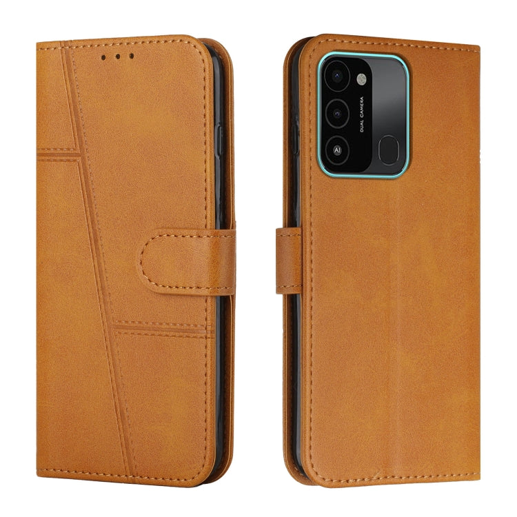 Custodia per telefono in pelle con fibbia in pelle di vitello cucita, For Tecno Spark 8 Pro, For Tecno Spark Go 2022 / Spark 8C, For Infinix Smart 6