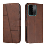 Custodia per telefono in pelle con fibbia in pelle di vitello cucita, For Tecno Spark 8 Pro, For Tecno Spark Go 2022 / Spark 8C, For Infinix Smart 6