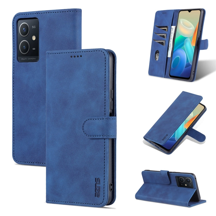 AZNS Skin Feel Calf Texture Custodia per telefono orizzontale in pelle a conchiglia, For vivo Y33s/Y75 5G