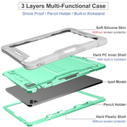 Custodia per tablet antiurto in silicone + PC, For iPad Pro 12.9 inch 2022 / 2021 / 2020 / 2018