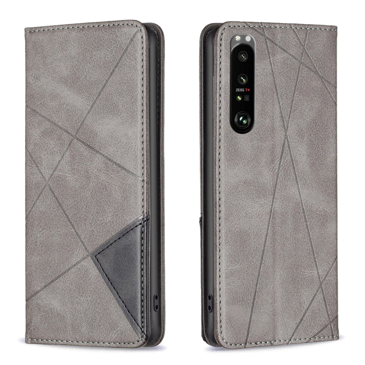Custodia per telefono in pelle magnetica invisibile prismatica, For Sony Xperia 1 III, For Sony Xperia 5 III, For Sony Xperia 10 III
