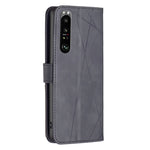 BF05 Custodia per telefono in pelle con struttura a rombo con fibbia magnetica, For Sony Xperia 1 III, For Sony Xperia 5 III, For Sony Xperia 10 III