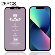 25 pellicole in vetro temperato allumina HD 9H HD, For iPhone 13 mini (25pcs), For iPhone 14 / 13 / 13 Pro (25pcs), For iPhone 13 Pro Max (25pcs)