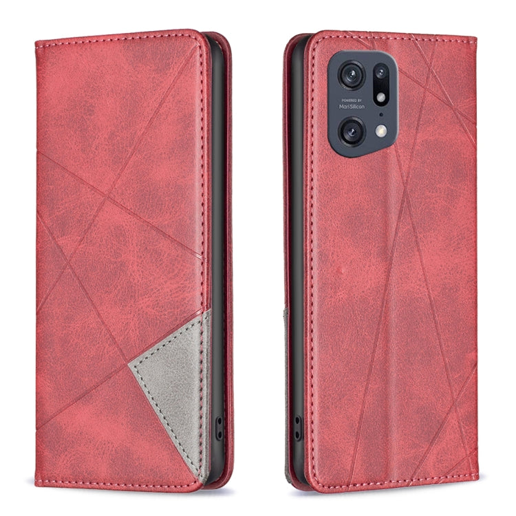Custodia per telefono in pelle magnetica invisibile prismatica, For OnePlus Nord N200 5G, For OPPO Find X5 Pro, For OPPO Reno7 5G Global, For Infinix Zero X Neo