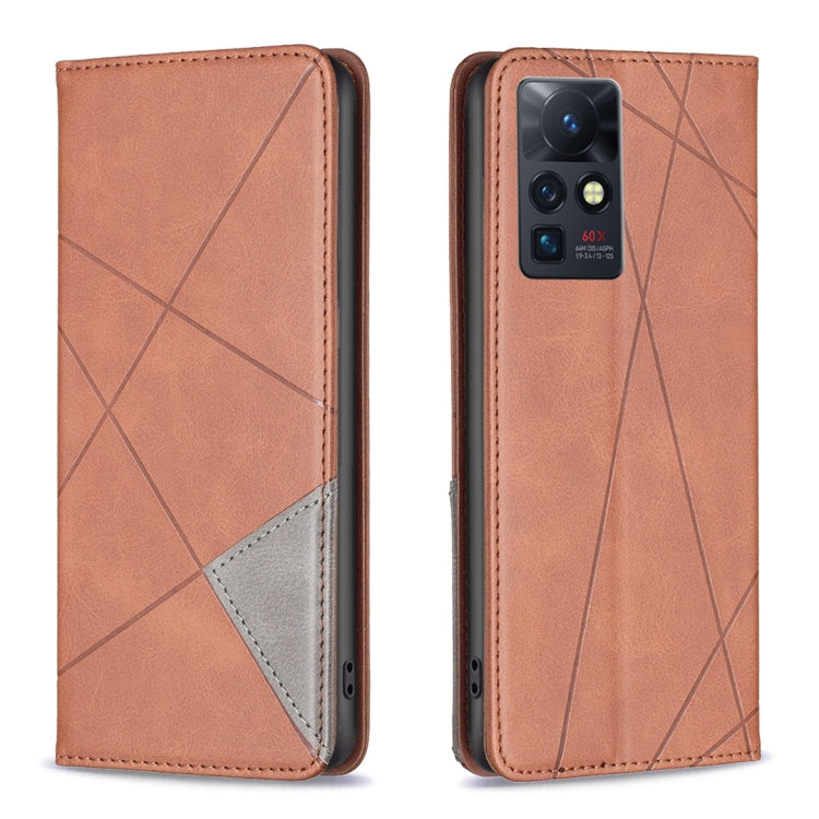 Custodia per telefono in pelle magnetica invisibile prismatica, For Infinix Zero X / X Pro
