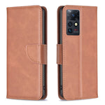 Custodia per telefono in pelle con trama in pelle di agnello, For Infinix Zero X / X Pro