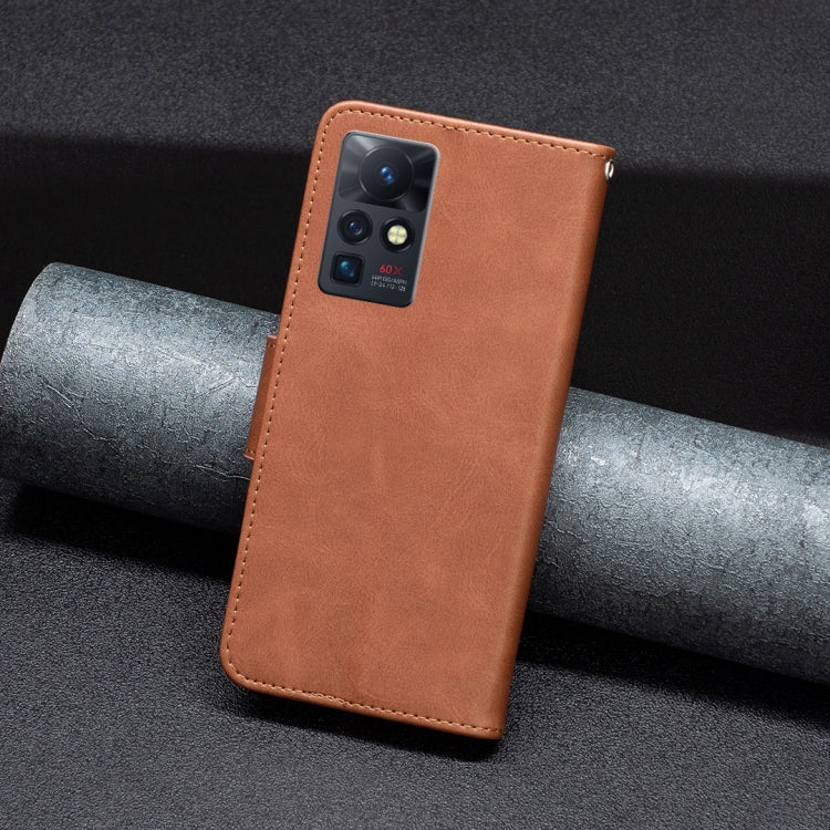 Custodia per telefono in pelle con trama in pelle di agnello, For Infinix Zero X / X Pro