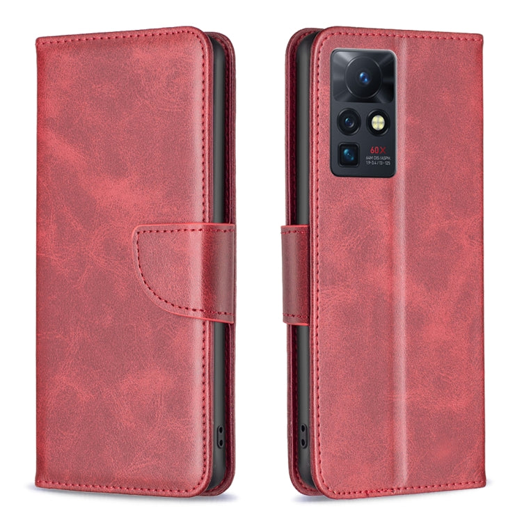 Custodia per telefono in pelle con trama in pelle di agnello, For Infinix Zero X / X Pro