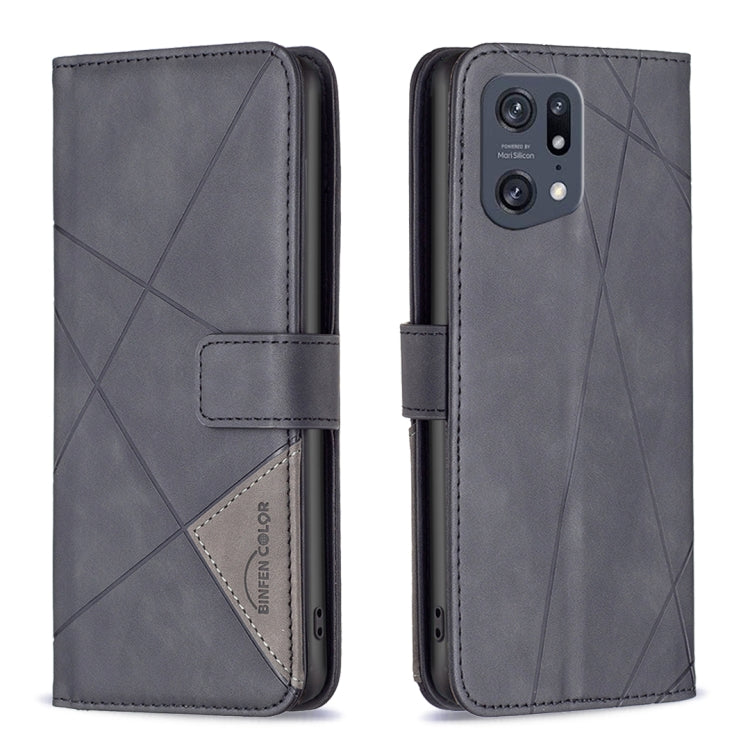 BF05 Custodia per telefono in pelle con struttura a rombo con fibbia magnetica, For OnePlus Nord N200 5G, For OPPO Find X5 Pro, For OPPO Reno7 5G Global, For Infinix Zero X Neo