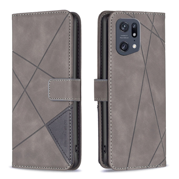 BF05 Custodia per telefono in pelle con struttura a rombo con fibbia magnetica, For OnePlus Nord N200 5G, For OPPO Find X5 Pro, For OPPO Reno7 5G Global, For Infinix Zero X Neo