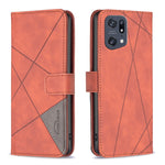 BF05 Custodia per telefono in pelle con struttura a rombo con fibbia magnetica, For OnePlus Nord N200 5G, For OPPO Find X5 Pro, For OPPO Reno7 5G Global, For Infinix Zero X Neo