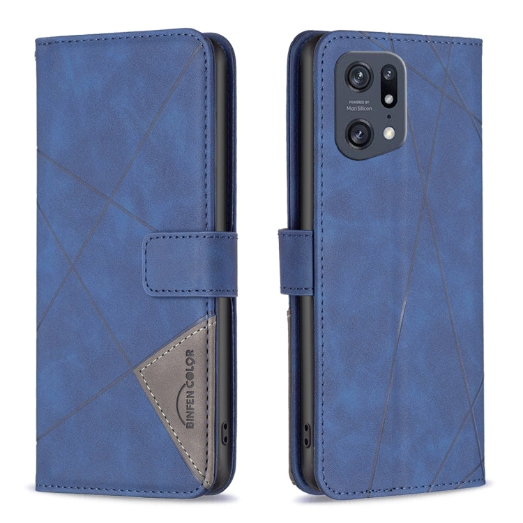 BF05 Custodia per telefono in pelle con struttura a rombo con fibbia magnetica, For OnePlus Nord N200 5G, For OPPO Find X5 Pro, For OPPO Reno7 5G Global, For Infinix Zero X Neo