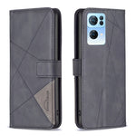 BF05 Custodia per telefono in pelle con struttura a rombo con fibbia magnetica, For OnePlus Nord N200 5G, For OPPO Find X5 Pro, For OPPO Reno7 5G Global, For Infinix Zero X Neo