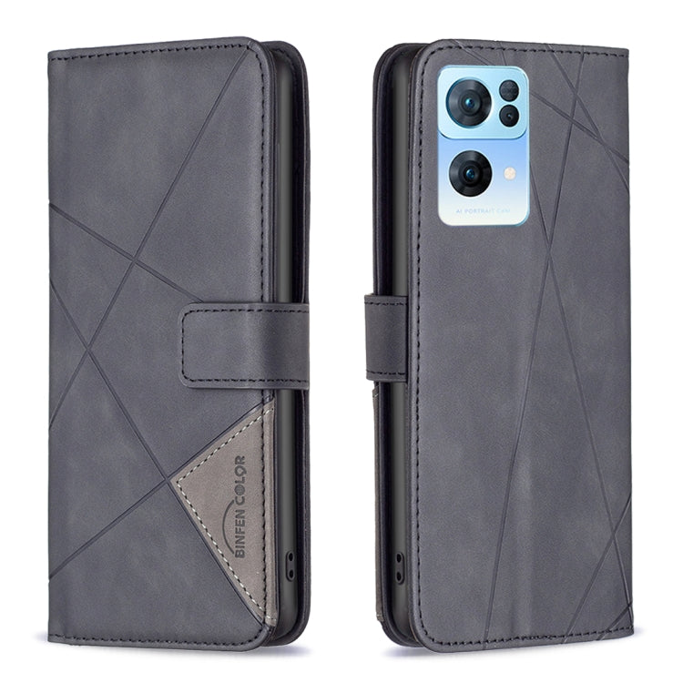 BF05 Custodia per telefono in pelle con struttura a rombo con fibbia magnetica, For OnePlus Nord N200 5G, For OPPO Find X5 Pro, For OPPO Reno7 5G Global, For Infinix Zero X Neo