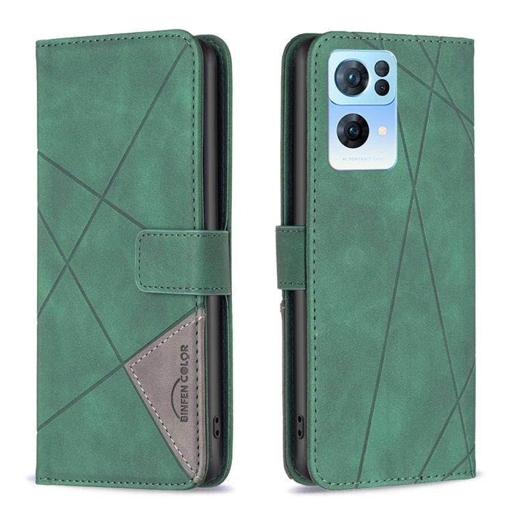 BF05 Custodia per telefono in pelle con struttura a rombo con fibbia magnetica, For OnePlus Nord N200 5G, For OPPO Find X5 Pro, For OPPO Reno7 5G Global, For Infinix Zero X Neo