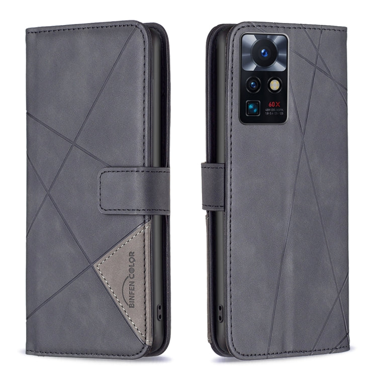 BF05 Custodia per telefono in pelle con struttura a rombo con fibbia magnetica, For OnePlus Nord N200 5G, For OPPO Find X5 Pro, For OPPO Reno7 5G Global, For Infinix Zero X Neo