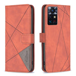 BF05 Custodia per telefono in pelle con struttura a rombo con fibbia magnetica, For OnePlus Nord N200 5G, For OPPO Find X5 Pro, For OPPO Reno7 5G Global, For Infinix Zero X Neo