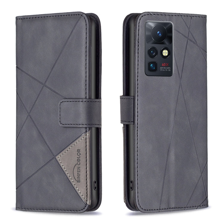 BF05 Custodia per telefono in pelle con struttura a rombo con fibbia magnetica, For Infinix Zero X / X Pro