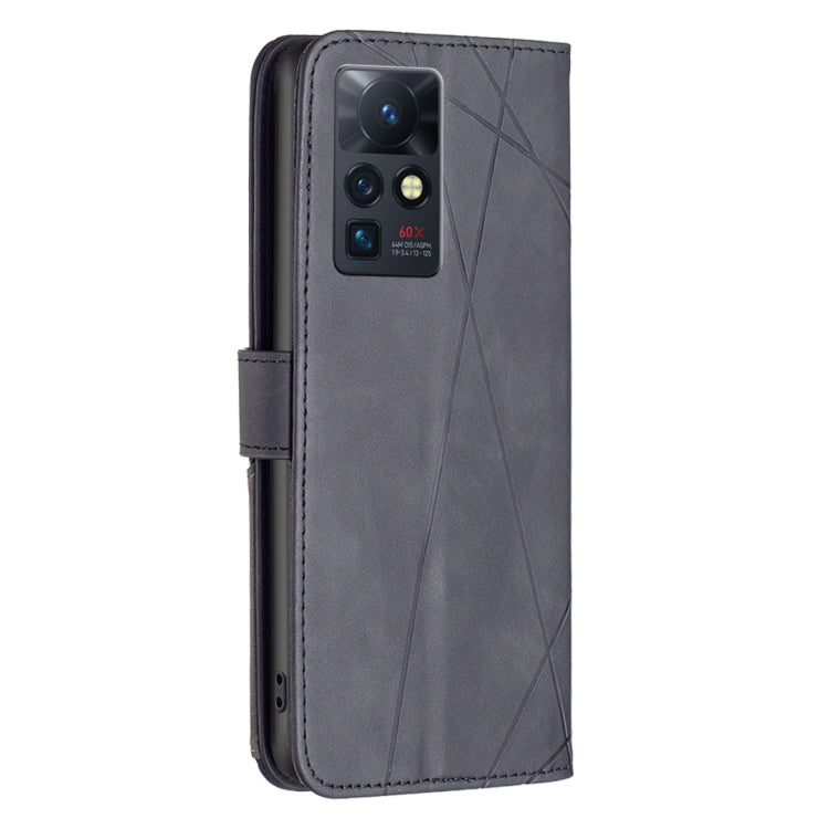 BF05 Custodia per telefono in pelle con struttura a rombo con fibbia magnetica, For Infinix Zero X / X Pro