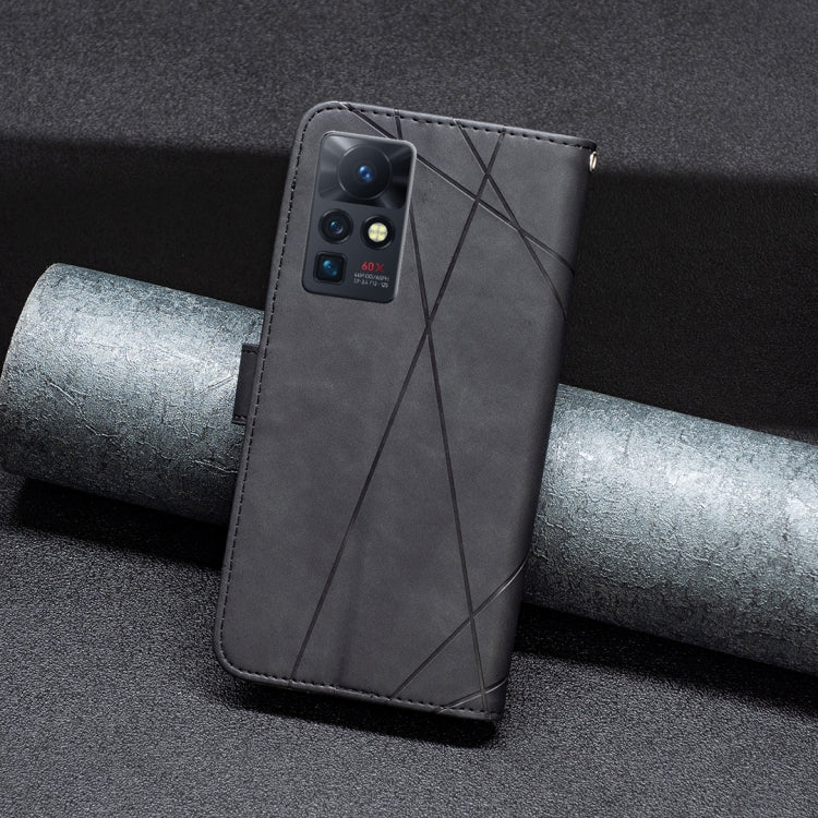 BF05 Custodia per telefono in pelle con struttura a rombo con fibbia magnetica, For Infinix Zero X / X Pro