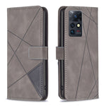 BF05 Custodia per telefono in pelle con struttura a rombo con fibbia magnetica, For Infinix Zero X / X Pro