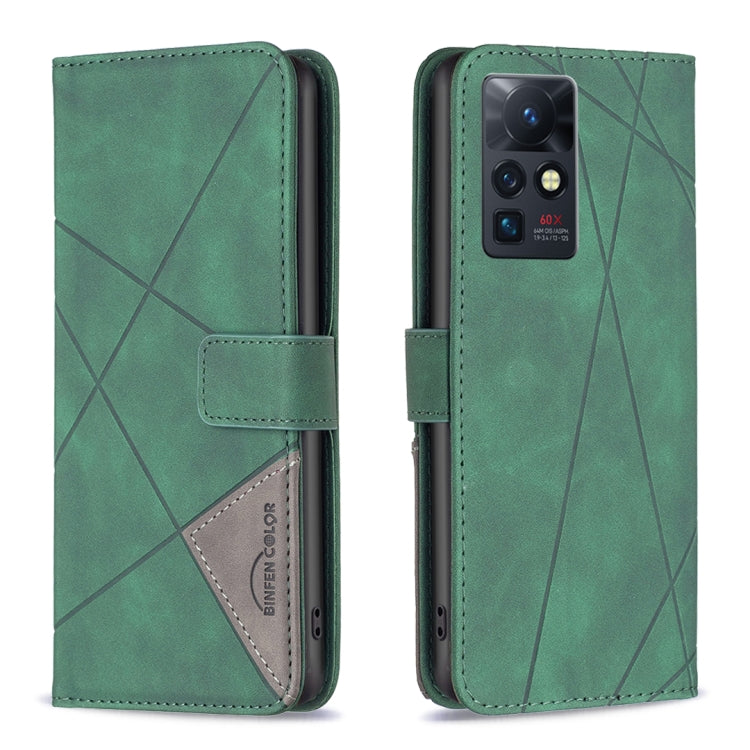 BF05 Custodia per telefono in pelle con struttura a rombo con fibbia magnetica, For Infinix Zero X / X Pro