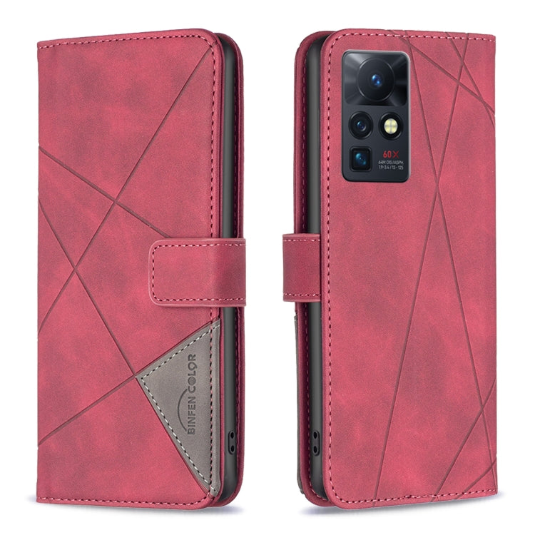 BF05 Custodia per telefono in pelle con struttura a rombo con fibbia magnetica, For Infinix Zero X / X Pro